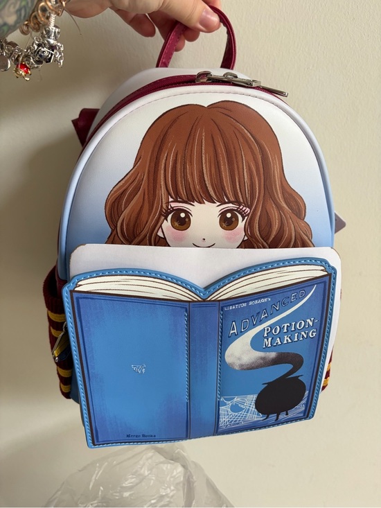 Loungefly Handbags - Loungefly White, Blue and Maroon Hermione with Book Mini Backpack